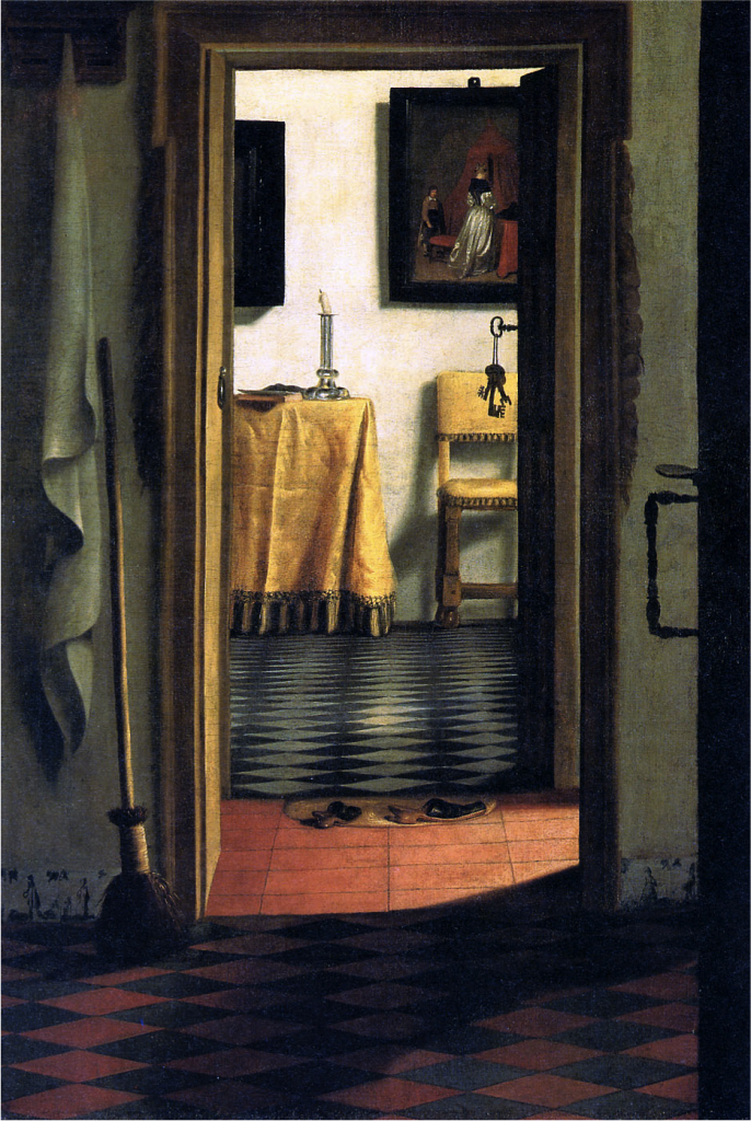 "Vue d’intérieur ou Les Pantoufles - Samuel Van Hoogstraten (entre 1654-1670?) CC by 2.0"